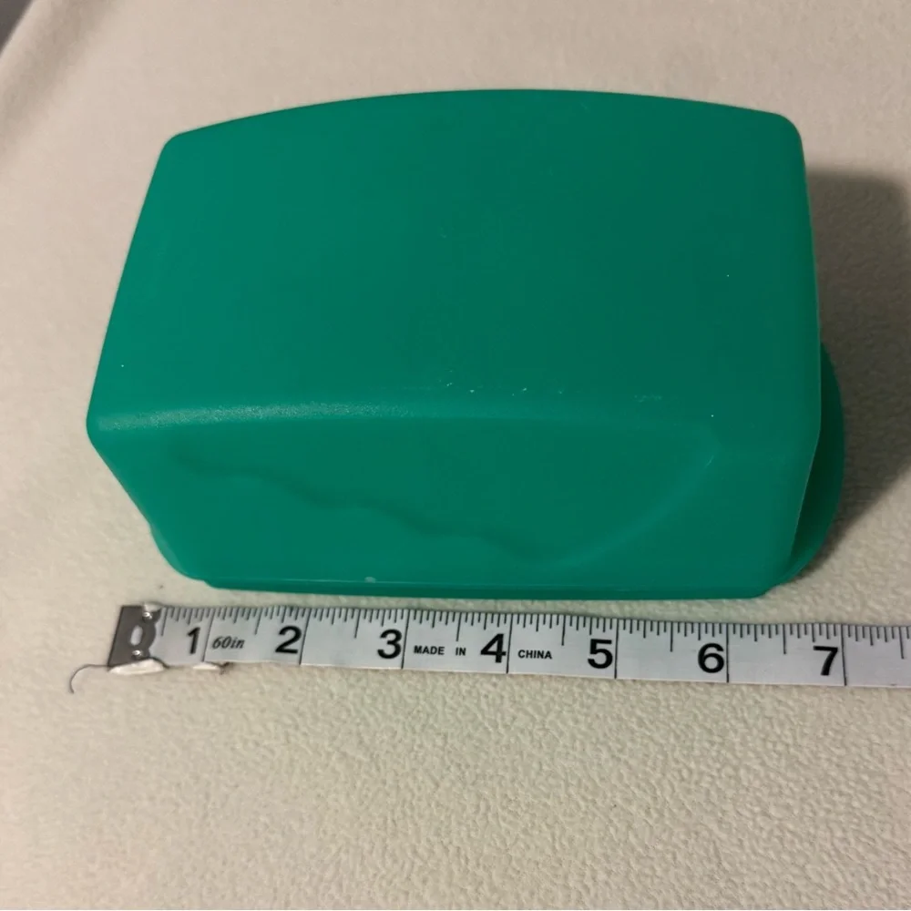 Tupperware Impressions 1 lb. Butter Dish Vintage Teal Green